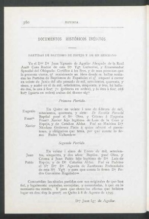 Documentos históricos inéditos