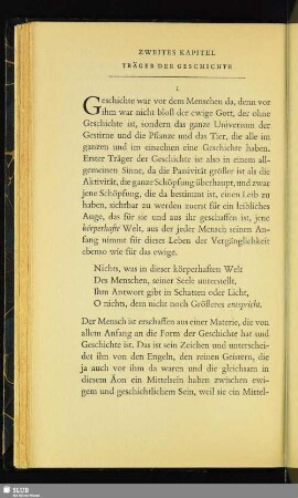 Zweites Kapitel. Träger Der Geschichte