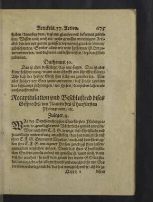 Recapitulation und Beschlußred dises Gesprechs