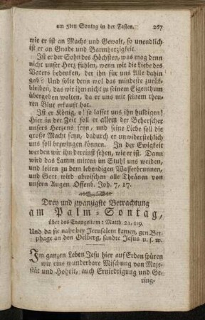 Drey und zwanzigste Betrachtung am Palm-Sontag, [...]