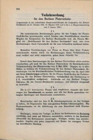 Verkehrsordnung für den Berliner Platzverkehr