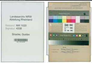 Entnazifizierung Gustav Stracke , geb. 06.03.1898 (Mechaniker)