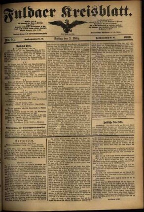Ausgabe vom Freitag, den 02. März 1906.