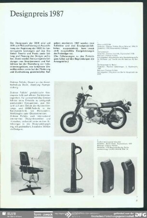 Designpreis 1987 : Designpreis 1987