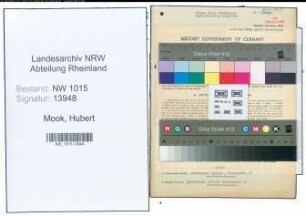 Entnazifizierung Hubert Mook , geb. 28.02.1902 (Kriminalbeamter)