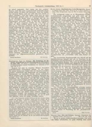11 [Rezension] Gaehtgens, Wolfgang, Die Gestaltung der Rostocker Gottesdienste bei der Durchführung der Reformation im Jahre 1531