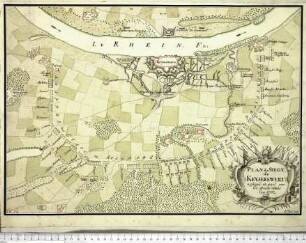 WHK 11 Spanischer Sukzessionskrieg 1701-1713 bis zum Frieden von Rastatt: Plan der Belagerung von Kaiserswerth durch die Alliierten, 1702