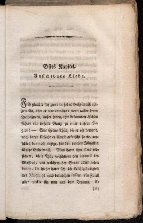 Erstes Kapitel - Drittes Kapitel