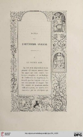 2. Pér. 9.1874: Notes sur l'orfévrerie anglaise, 1, Le Moyen Âge