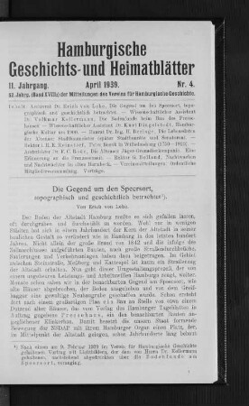 Die Gegend um den Speersort, topographisch und geschichtlich betrachtet.
