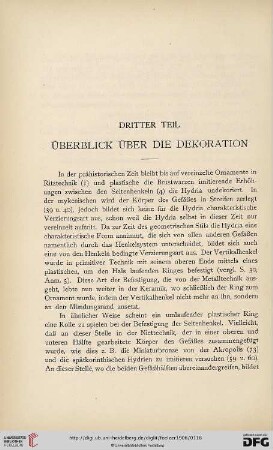 Dritter Teil: Überblick über die Dekoration