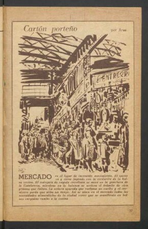 Mercado - [Dibujo] : Cartón porteño