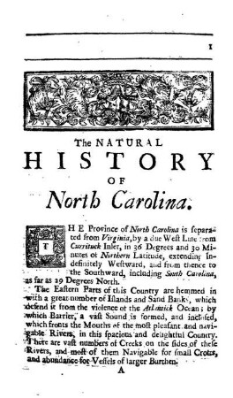 The natural History of North Carolina