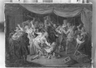 Illustrationen zum "Roman comique" von Scarron — Prügelszene