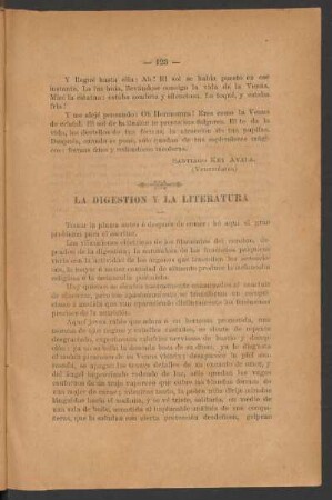 La digestión y la literatura