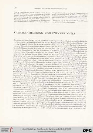 Ehemals Heilsbronn, Zisterzienserkloster