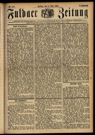 Ausgabe vom Freitag, den 06. Mai 1892.