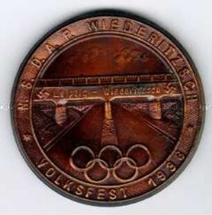Volksfest der NSDAP zu den XI. Olympischen Sommerspielen in Leipzig-Wiederitzsch