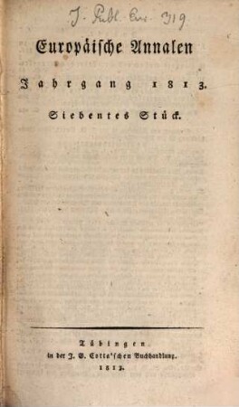 Europäische Annalen. 1813, 3