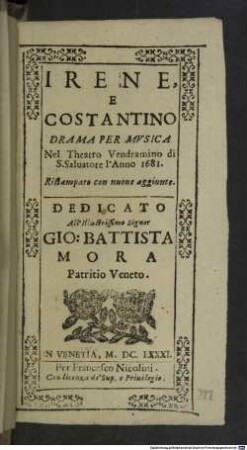 Irene, e Costantino