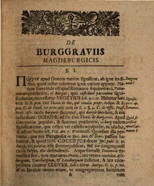 Serenissimo Principe Ac Domino Dn. Friderico Avgvsto, Principe Regio ... Rectore Academiae Magnificentissimo, Ex Jvre Pvblico, De Bvrggraviis Magdebvrgicis