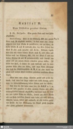 Kapitel II. Vom Abstecken gerader Linien