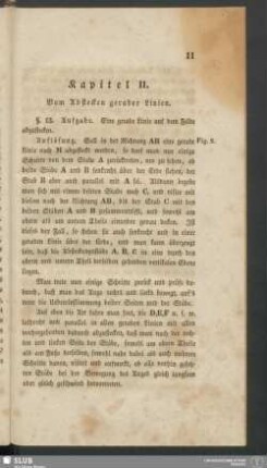 Kapitel II. Vom Abstecken gerader Linien