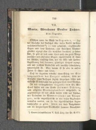 VII. Maria, Abrahams Bruder Tochter.