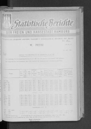 Hamburger Preisindexziffern für die Lebenshaltung im Juni 1957 : Lfd. Nr. 19