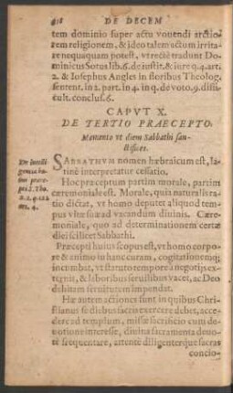 Caput X. De Tertio Praecepto.