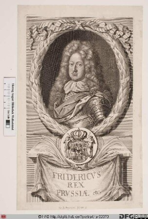 Bildnis Friedrich III. (I.), Kurfürst von Brandenburg u. 1701 König in Preußen (reg. 1688-1713)
