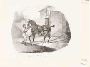 Cheval de Mecklembourg, Blatt 1 der Folge "Etudes de Chevaux Lithographies"