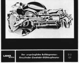 Der ursprüngliche Bulldogmotor: Einzylinder-Zweitakt-Glühkopfmotor