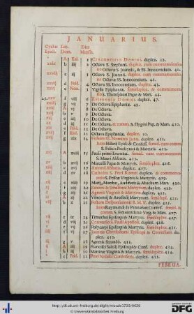 Calendarium.
