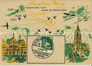 Postkarte zur Frankfurter Messe 1948