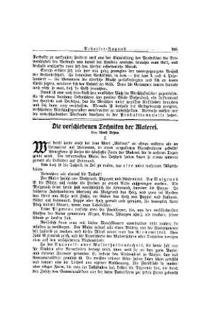 Die verschiedenen Techniken der Malerei