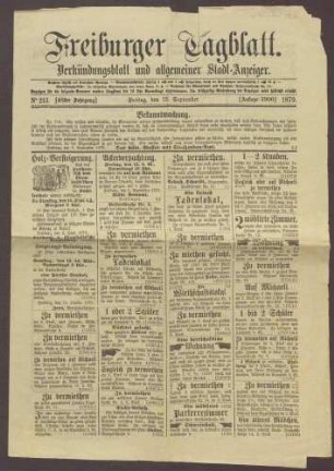 Ausgabe von "Freiburger Tagblatt"