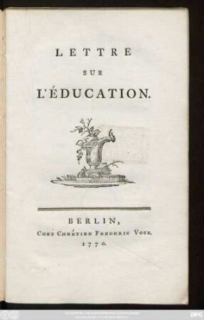 Lettre Sur L'Éducation