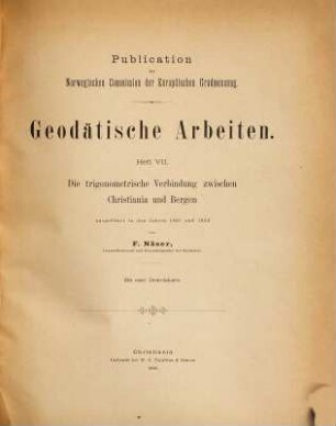 Geodätische Arbeiten. 7. 1890