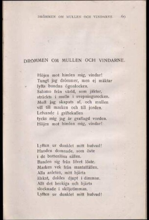 Drömmen Om Mullen Och Vindarne.
