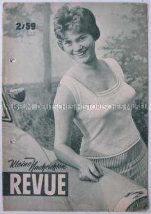 Propagandistisches Unterhaltungsblatt aus der DDR für Bevölkerung der Bundesrepublik und West-Berlins "Kleine Nachrichten Revue" u.a. über den Thyssen-Konzern