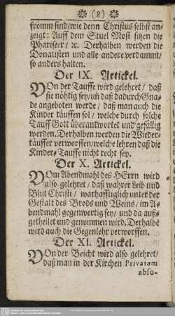 Der XI. Artickel