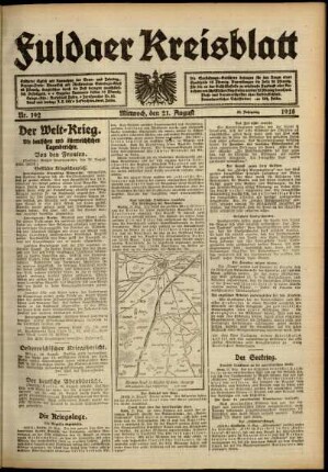 Ausgabe vom Mittwoch, den 21. August 1918.