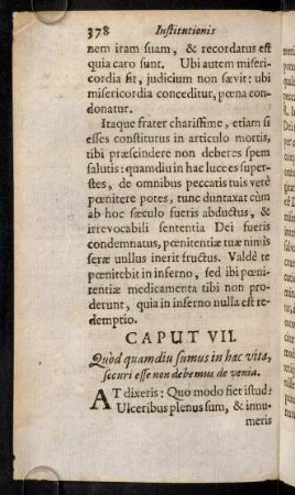 378-384, Caput VII