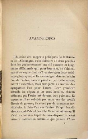 L'Allemagne et la Russie au XIXe siècle