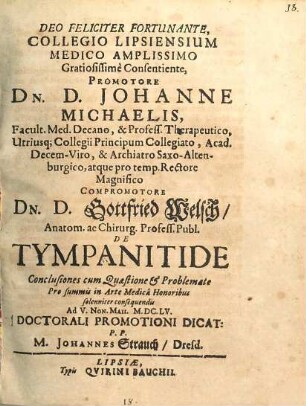 De Tympanitide : Conclusiones cum Quaestione et Problemate ...