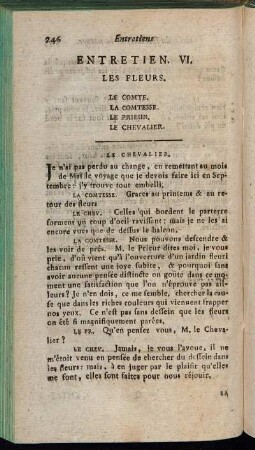 Entretien. VI. Les Fleurs.