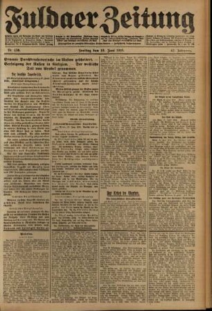 Ausgabe vom Freitag, den 18. Juni 1915.