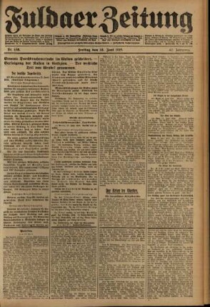 Ausgabe vom Freitag, den 18. Juni 1915.