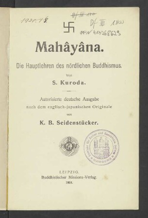 Mahâyâna : die Hauptlehren des nördlichen Buddhismus